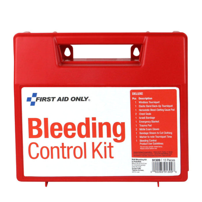 First Aid Only Bleeding Control Wall Station | Deluxe Trauma Kit