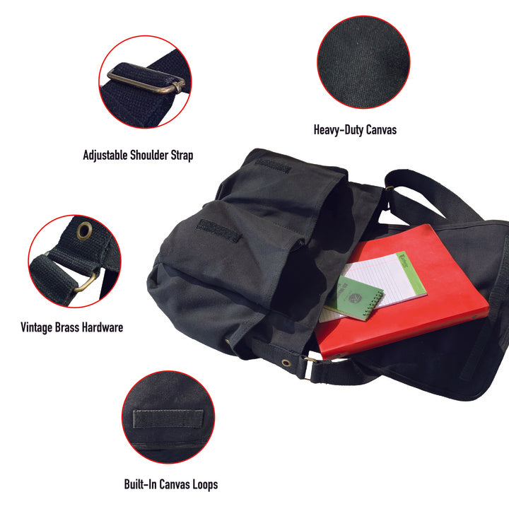 Rothco Classic Canvas Messenger Bag | Heavy-Duty Shoulder Bag