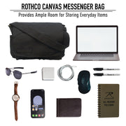 Rothco Classic Canvas Messenger Bag | Heavy-Duty Shoulder Bag