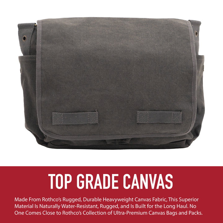 Rothco Classic Canvas Messenger Bag | Heavy-Duty Shoulder Bag