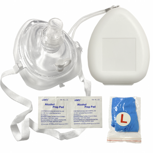 Ambu Res-Cue Mask™ CPR Kit – Blank Hard Case (No Logo) with O2 Inlet & PPE