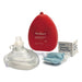 Kemp Ambu Red CPR Mask in Hard Case with O2 Inlet and Head Strap