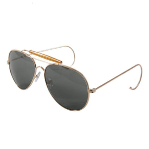 Rothco G.I. Type Air Force Pilots Sunglasses – Classic Gold Aviators with Case