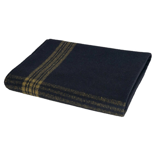 Rothco Navy with Gold Stripe Wool Blanket  | Luminary Global