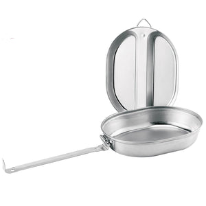 Rothco GI Type Stainless Steel Mess Kit – Durable 2-Piece Nesting Cookware