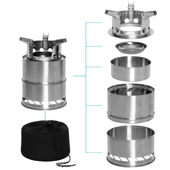 Rothco Stainless Steel Backpacking Stove - Luminary Global