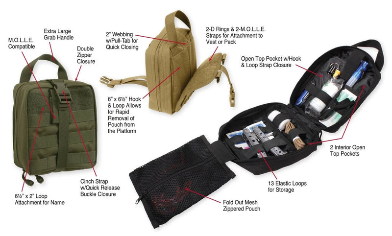 Rothco Tactical MOLLE Breakaway Pouch | Rip-Away IFAK Pouch