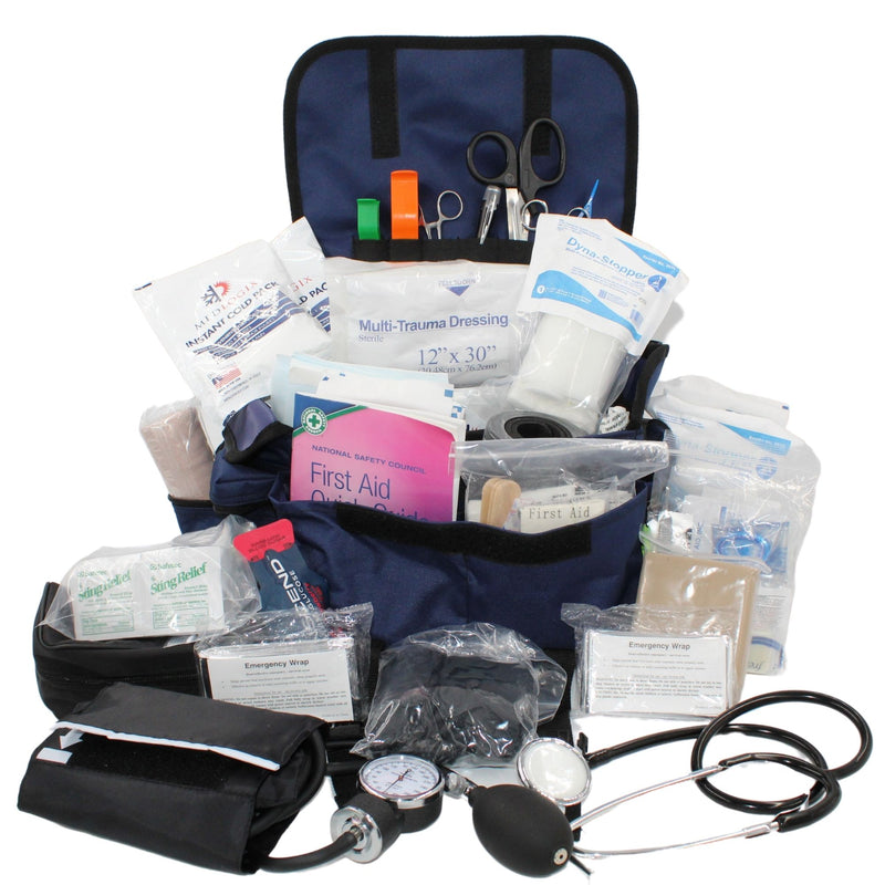 Luminary Global Trauma Bag Stocked Medium Modular Reflective EMS-EMT Medic Bug Out Bag First Aid Kit for Home Professionals First Responders Preppers Outdoorsman