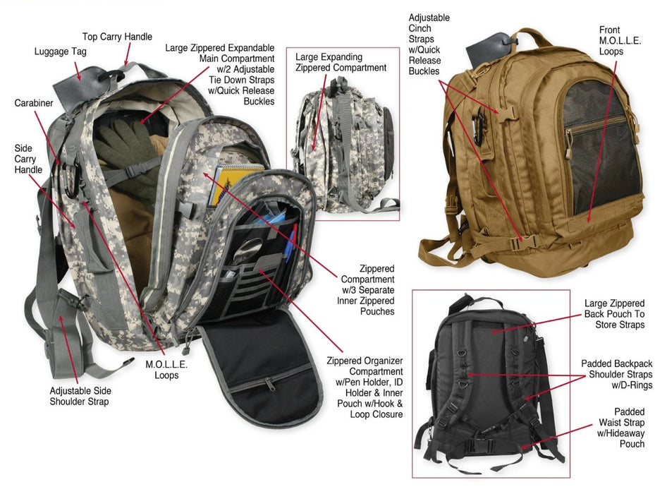 Rothco Move Out Tactical Travel Backpack - Luminary Global