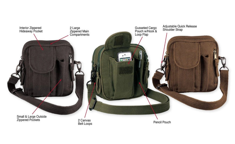 Rothco Excursion Organizer: Compact Canvas Bag for EDC & Travel
