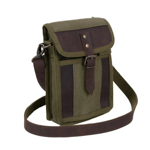 Rothco Canvas Travel Portfolio Bag with Leather Accents – EDC Organizer