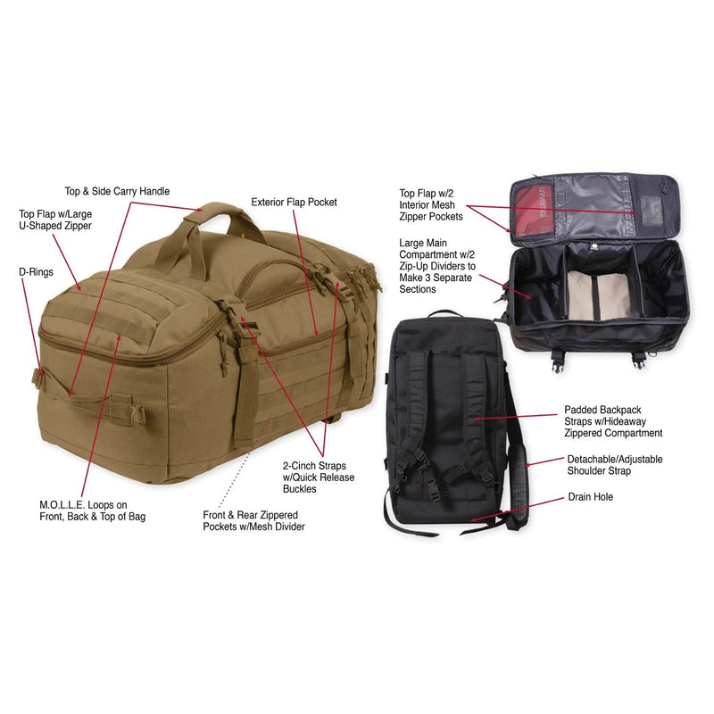 Rothco 3-In-1 Convertible Mission Bag