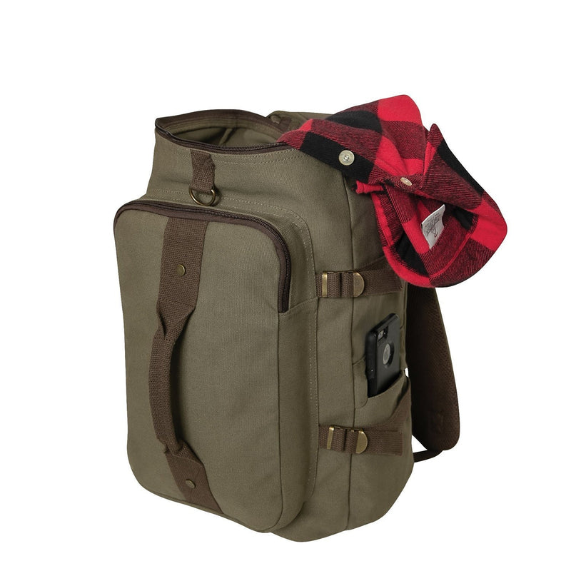 Rothco Convertible Canvas Duffle / Backpack (19-Inch, 30L)