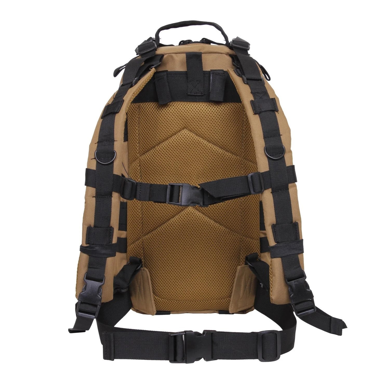 Rothco Tactical Backpack 25L – Schwarz, 600 Denier Polyester, Verstellbare Träger, Militärischer Rucksack