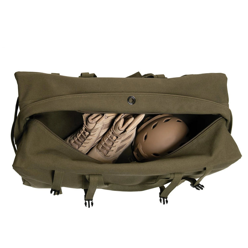 Rothco Enhanced Canvas Duffle Bag | 75L Convertible Backpack