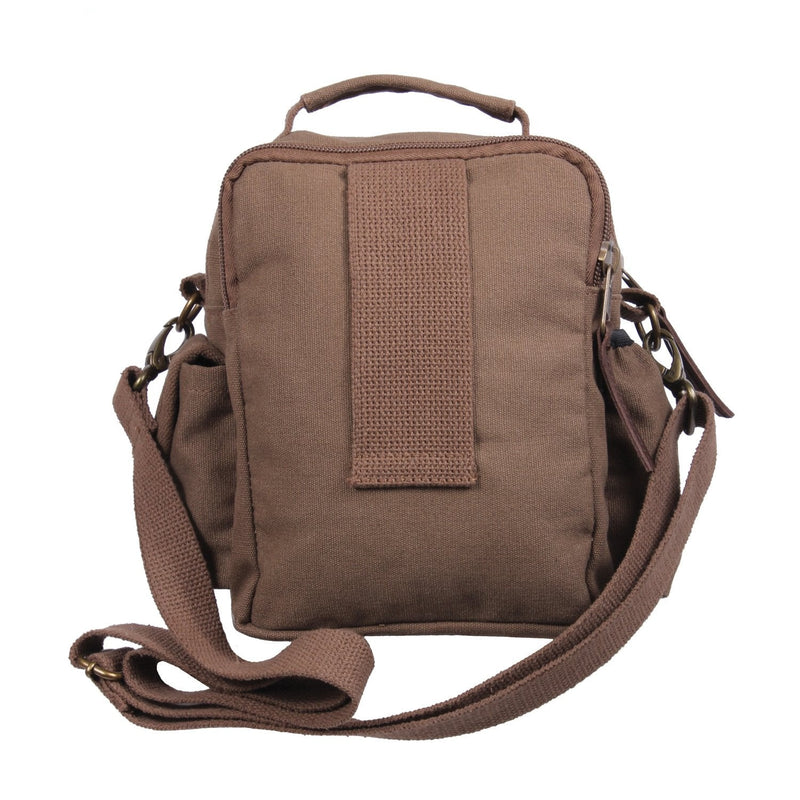Rothco Vintage Canvas & Leather Travel Shoulder Bag – Compact Crossbody