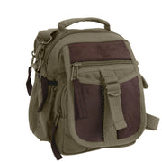 Rothco Vintage Canvas & Leather Travel Shoulder Bag – Compact Crossbody