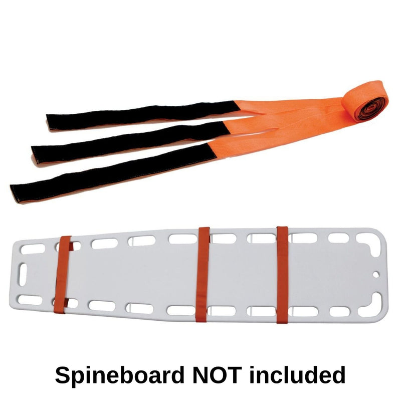 Kemp USA Three Piece Hook & Loop Spineboard Straps