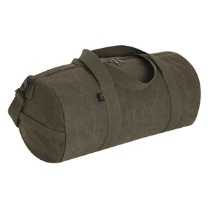 Rothco Waxed Canvas Shoulder Duffle Bag – 19” Water-Resistant Weekender