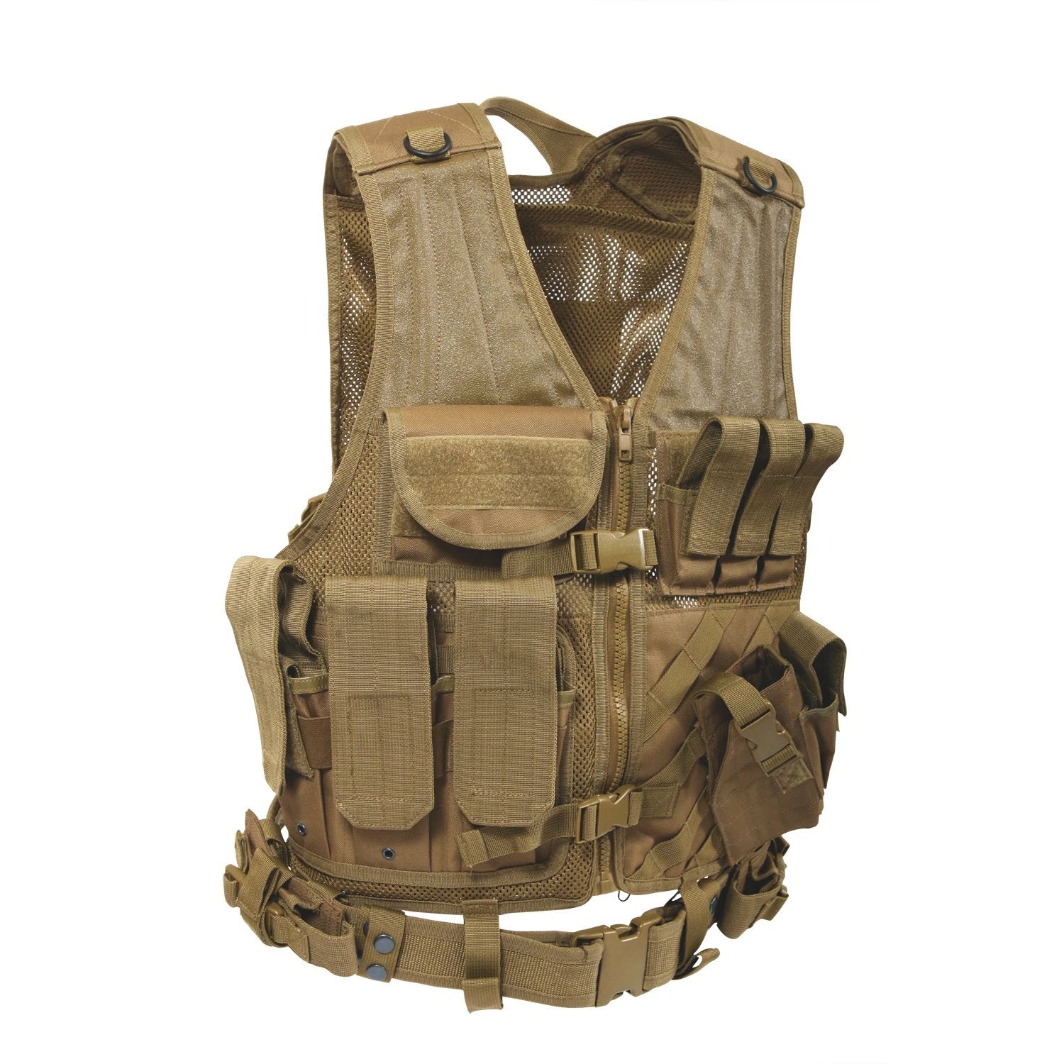 Rothco Cross Draw MOLLE Tactical Vest with 8 Pouches | Luminary