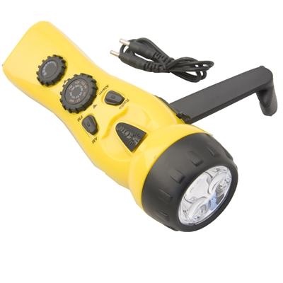 Yellow Dynamo Radio/Flashlight/Charger - Emergency Zone