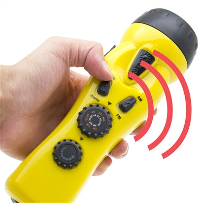 Yellow Dynamo Radio/Flashlight/Charger - Emergency Zone