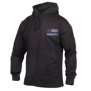 Rothco Thin Blue Line Concealed Carry Hoodie – Moisture Wicking Performance Fleece