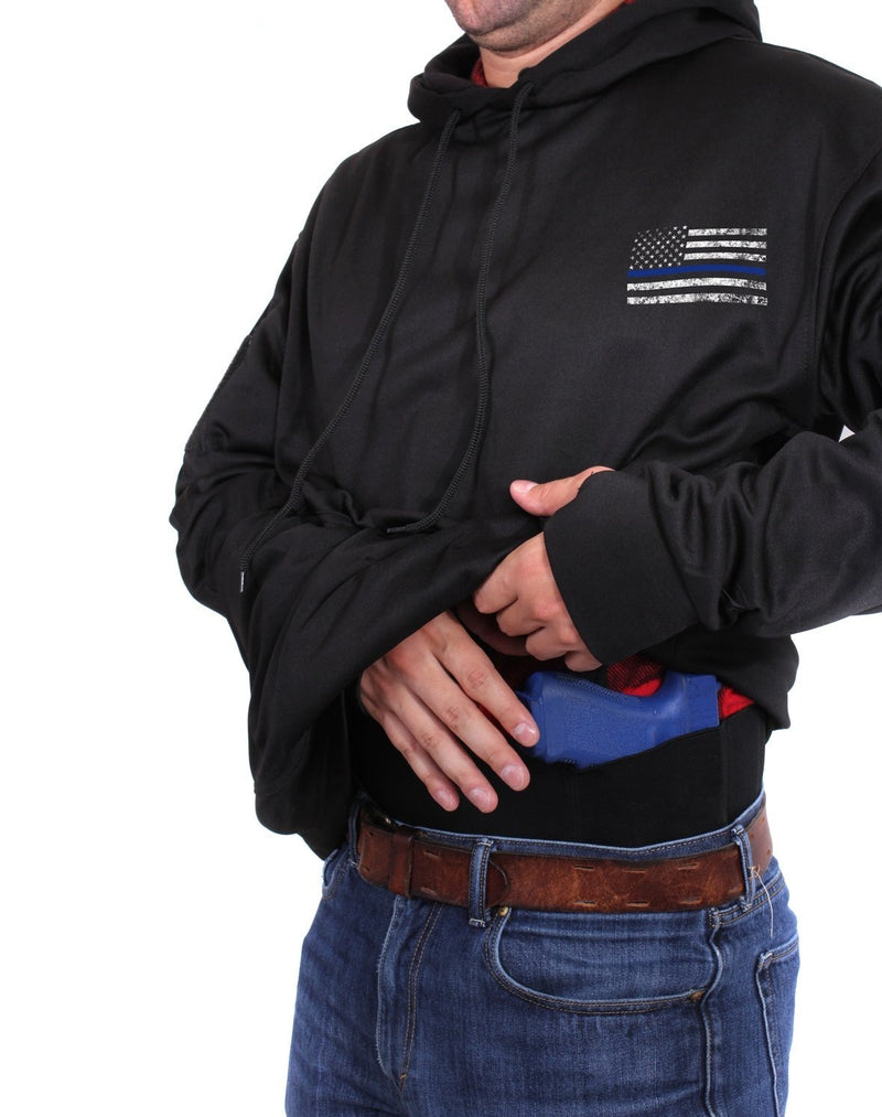 Rothco Thin Blue Line Concealed Carry Hoodie Black Luminary Global