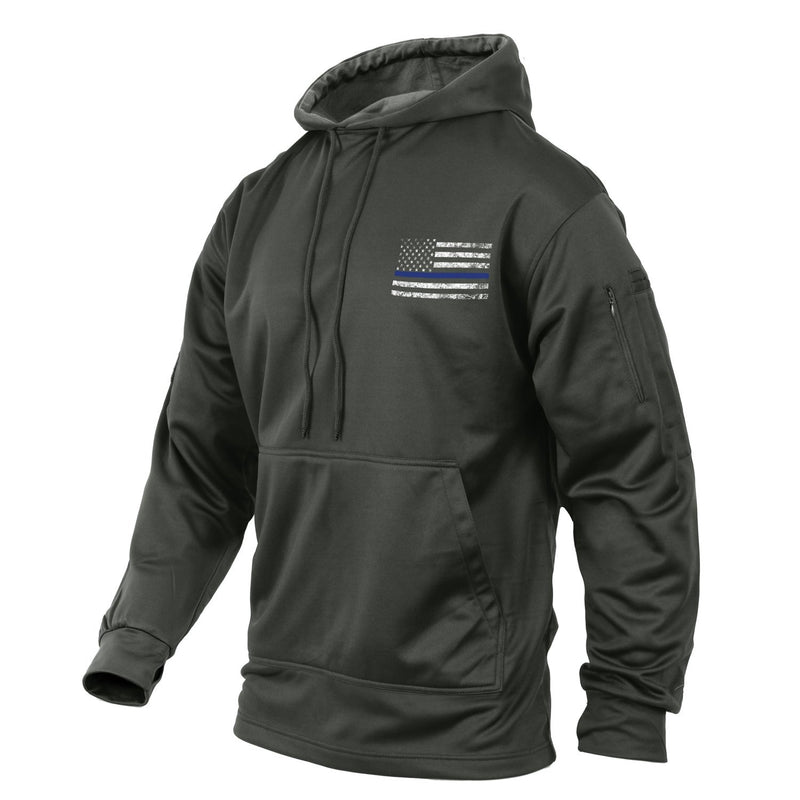 Rothco Thin Blue Line Concealed Carry Hoodie Black Luminary Global