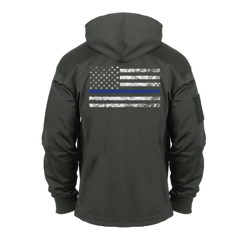 Rothco Thin Blue Line Concealed Carry Hoodie Black Luminary Global