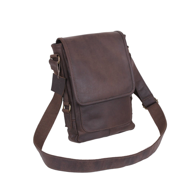 Rothco Brown Leather Military Tech Bag | Padded Tablet Bag
