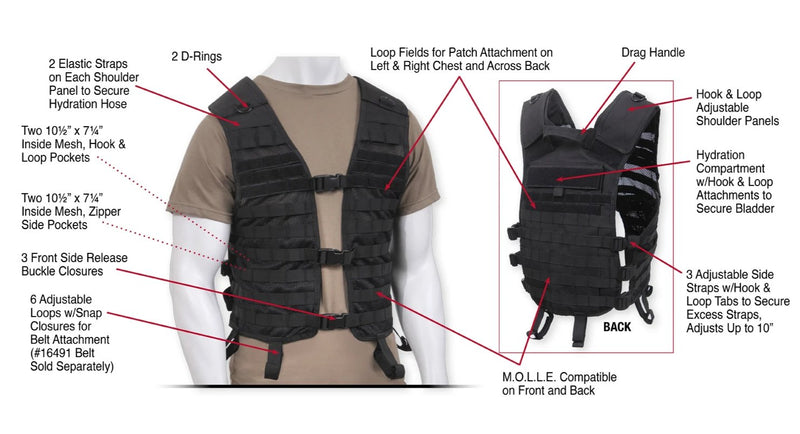 Rothco Lightweight MOLLE Utility Vest