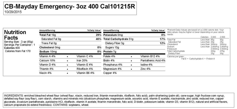 Mayday Food Bar 400 Cal. - Case of 110 - MayDay Industries