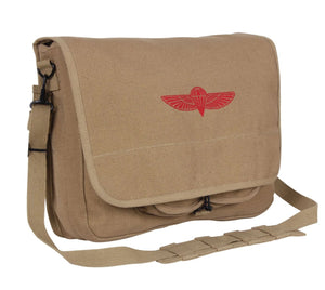 Rothco Canvas Israeli Paratrooper Bag – Vintage 3-Divider Messenger