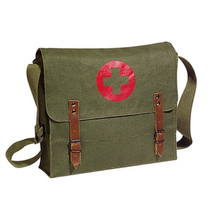Rothco Canvas NATO Medic Bag – Vintage Red Cross Shoulder Pack
