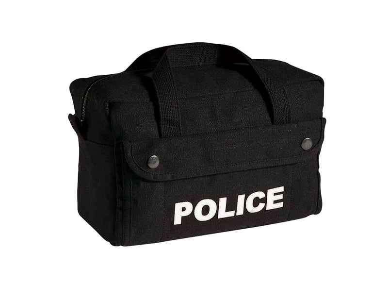 Rothco Canvas Small Black Police Logo Gear Bag | Luminary Global