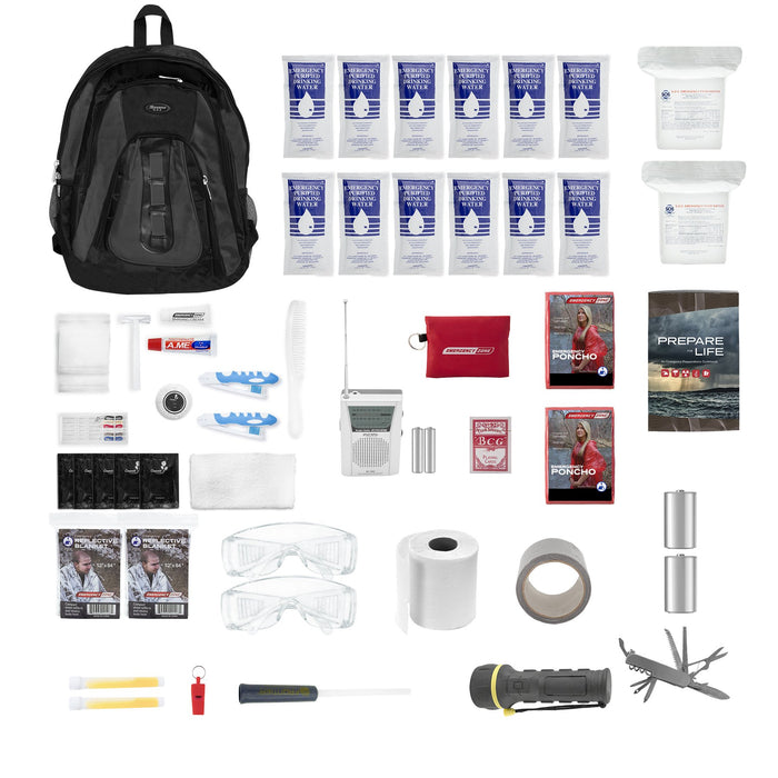 Emergency Zone The Essentials Deluxe Complete 72-hour 2 Person Backpack Survival Kit