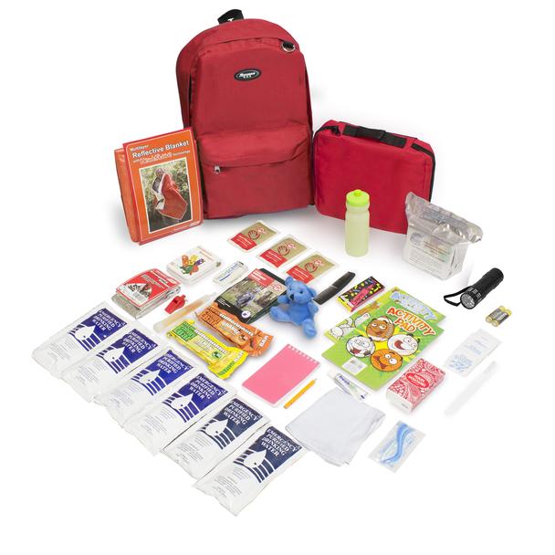 Keep-Me-Safe Children's Survival Kit - Red Backpack