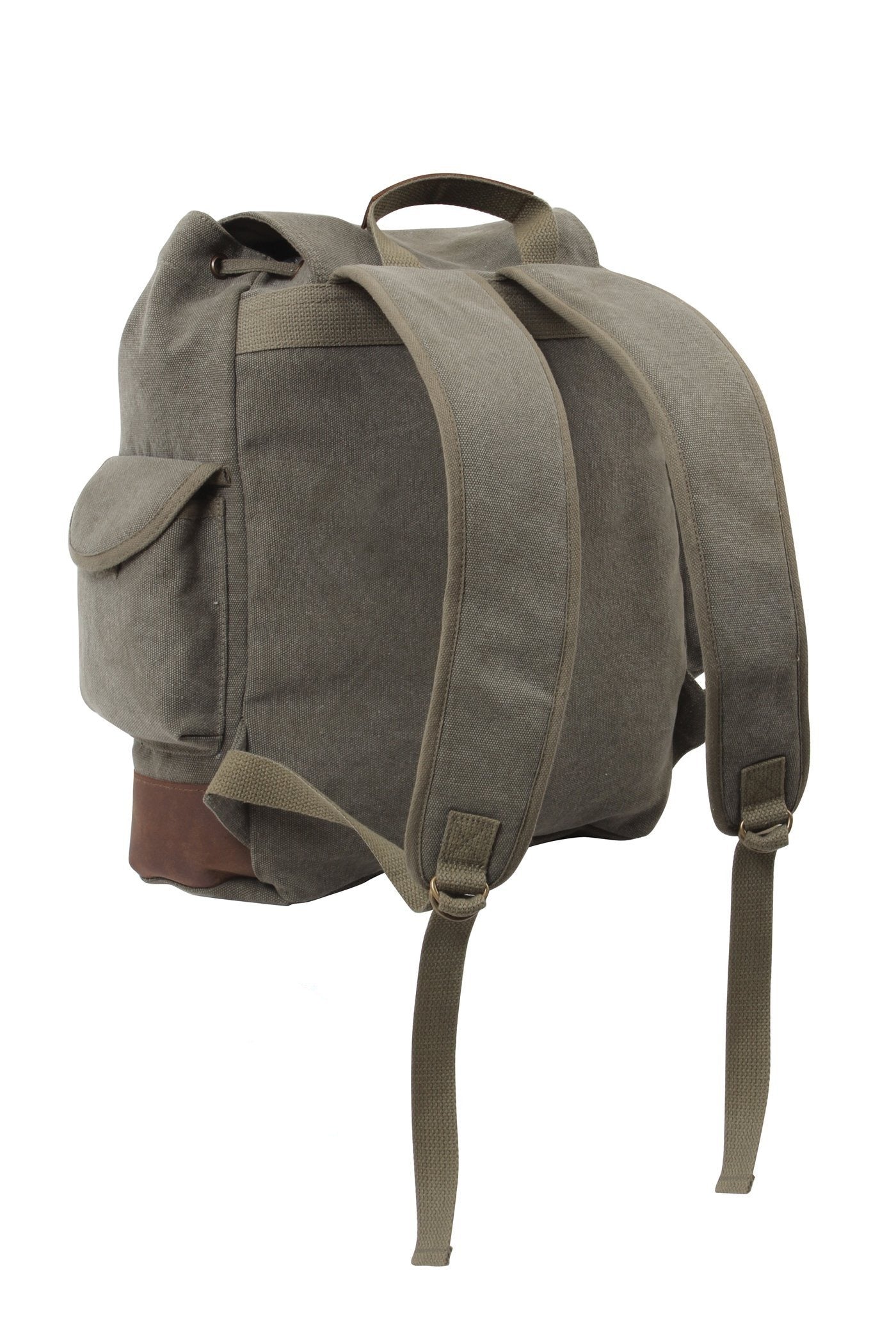 Rothco Vintage Expedition Rucksack | Canvas & Leather Backpack — Luminary
