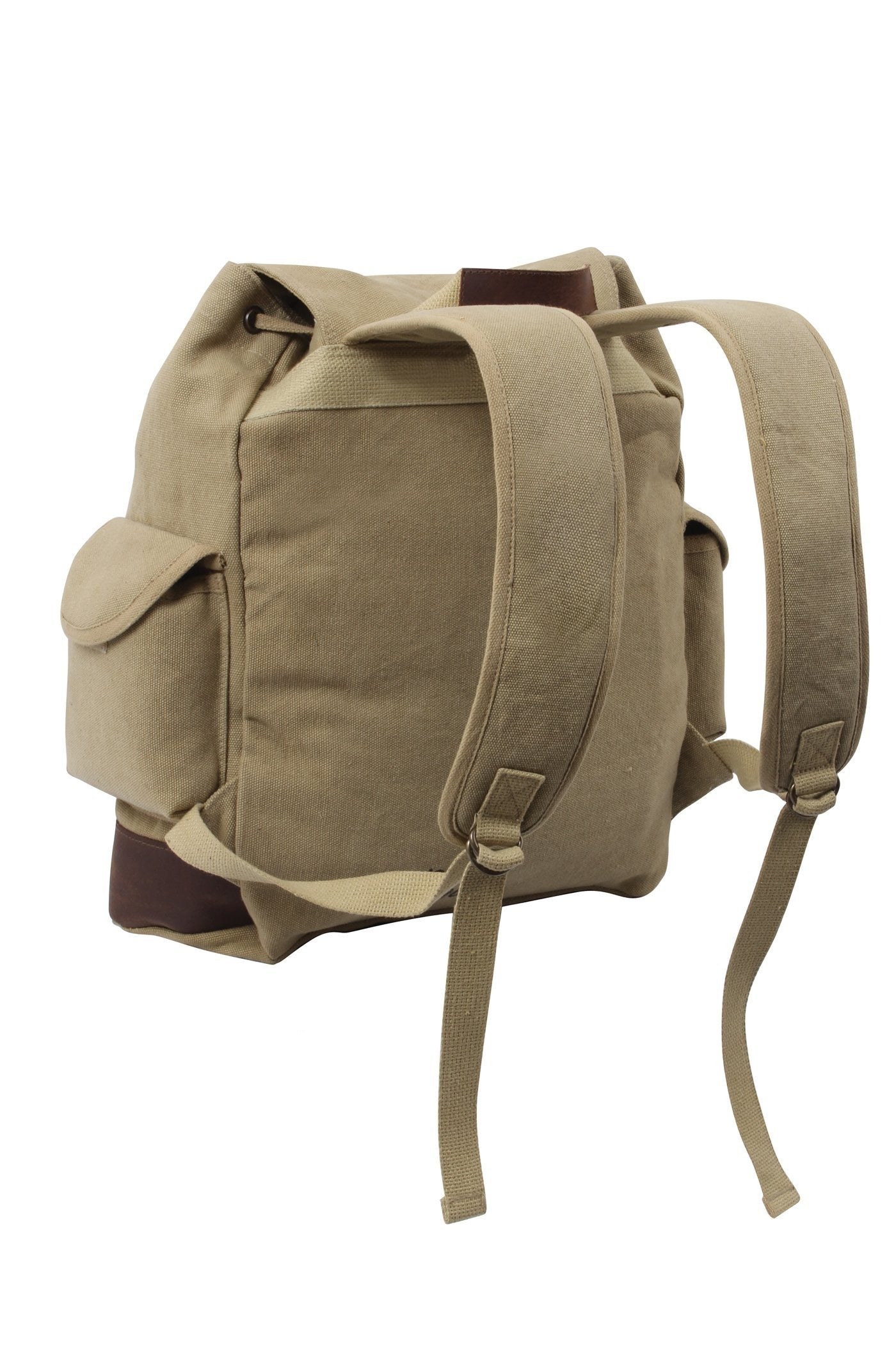 Rothco Vintage Expedition Rucksack | Canvas & Leather Backpack — Luminary