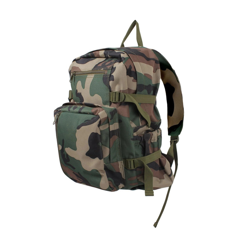 Rothco Woodland Camo Backpack | Hunting MOLLE Daypack