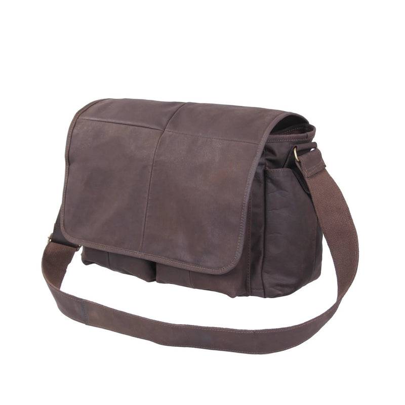 Rothco Brown Leather Classic Messenger Bag – Vintage Crossbody