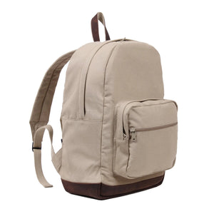 Rothco Vintage Canvas Teardrop Backpack with Leather Accents