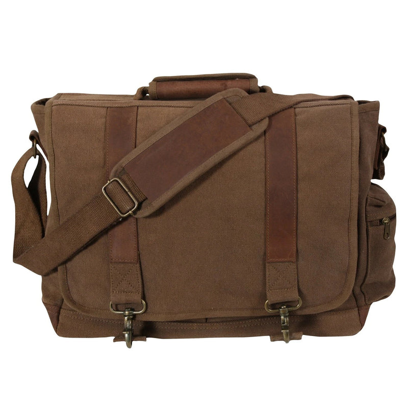 Rothco Vintage Canvas Pathfinder Laptop Bag With Leather Accents | Luminary Global