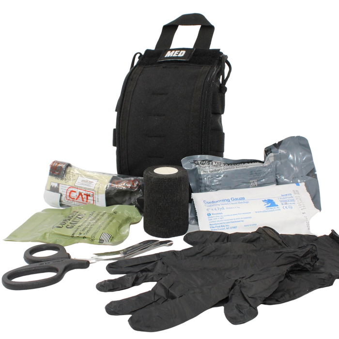 gunshot wound trauma kit police first aid CAT Tourniquet hemorrhage control medical ifak tactical molle bag stocked supplies pouch survival military ems fire rescue edc