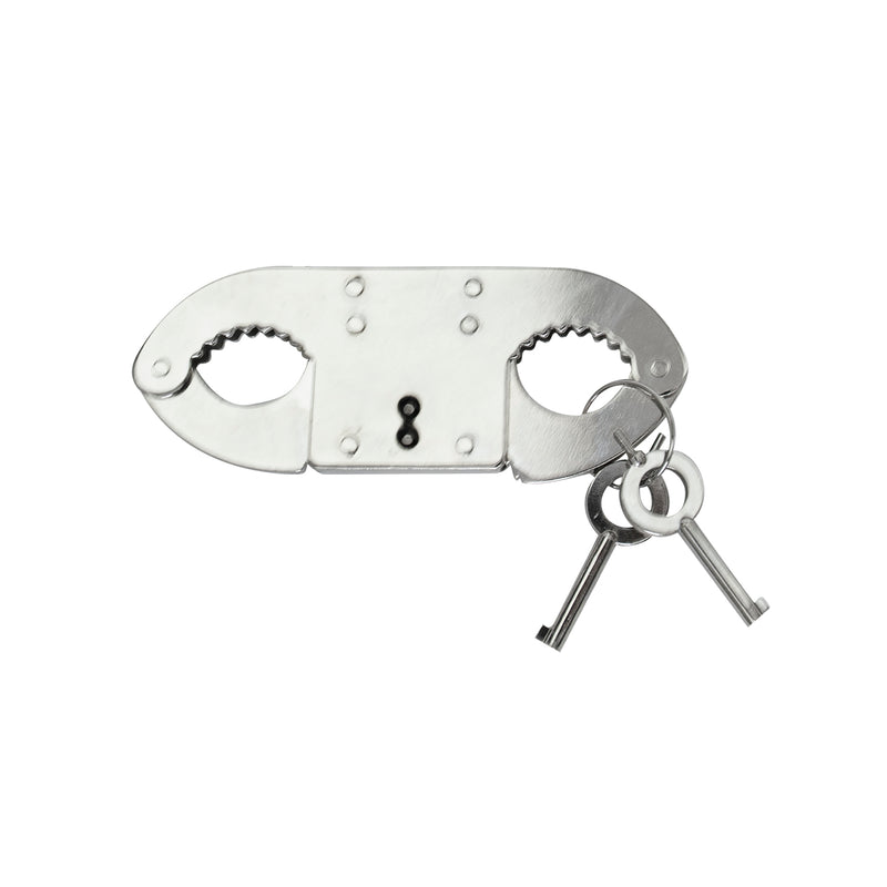 Rothco Steel Nickel Plated Thumbcuffs Single and Double Lock Mechanism