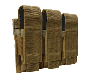 Rothco MOLLE Triple Pistol Mag Pouch – Universal High-Capacity Carrier