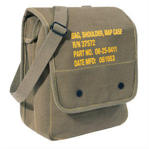 Rothco Canvas Map Case Shoulder Bag – 12-Pocket Field Organizer