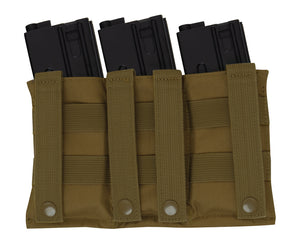 Rothco Lightweight Triple Mag Elastic Retention Pouch – Low Profile Open Top