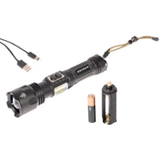 Rothco 2000 Lumen Tactical Flashlight – USB-C Rechargeable, 9 Modes